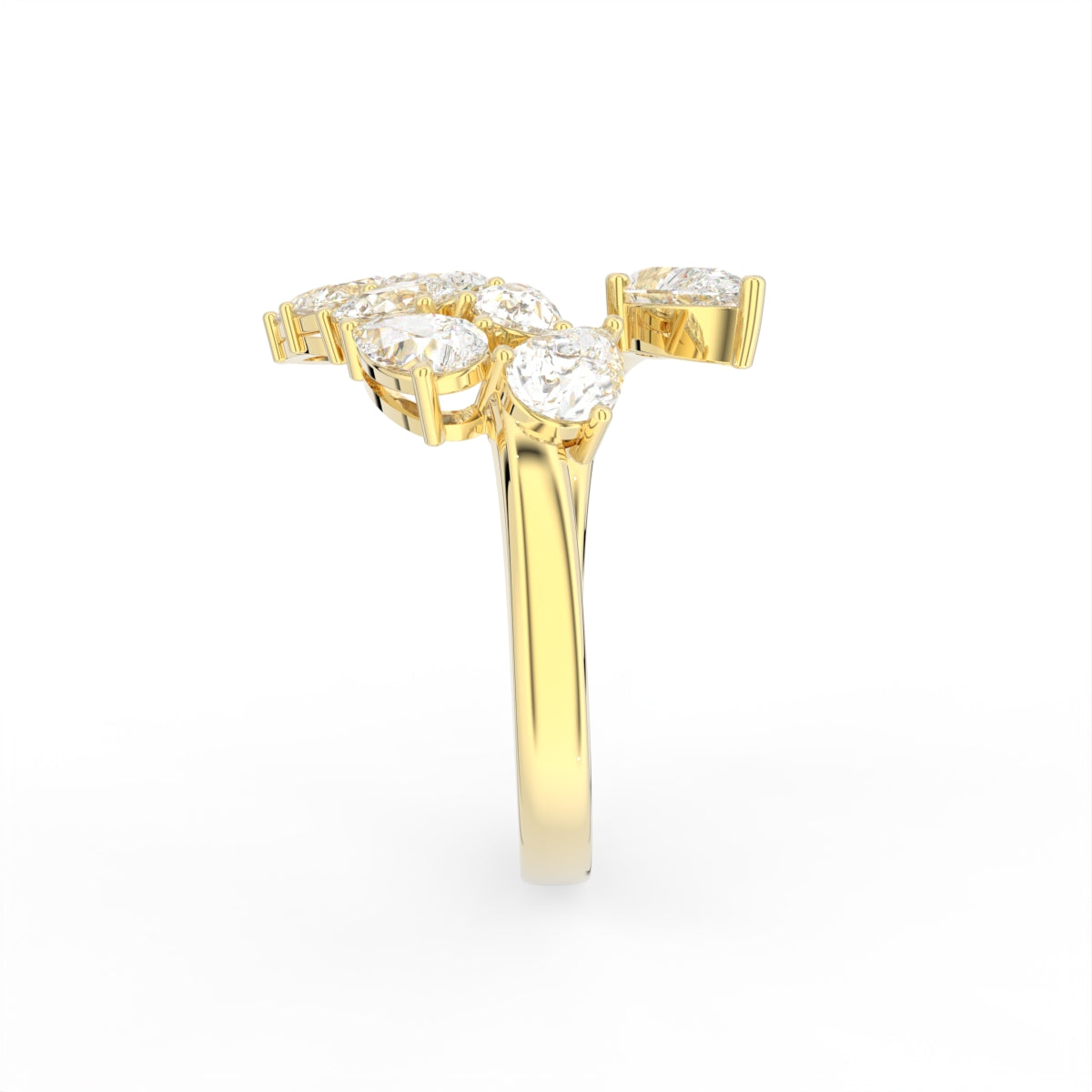 Sterling Silver Diamond Ring — 3D / RIGHT