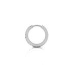 18K Diamond Hoop Earrings — SIDE VIEW
