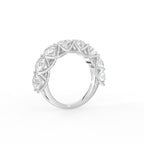 18K Half Eternity Round Diamond Ring — 3D VIEW
