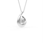 18K Bespoke Emerald Diamond Pendant — 3D VIEW