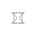 18K Rose Gold Round Diamond Crossover Ring — TOP