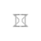 18K Rose Gold Round Diamond Crossover Ring — TOP