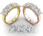 18K Eternity Princess Diamond Ring — 3 COLOR