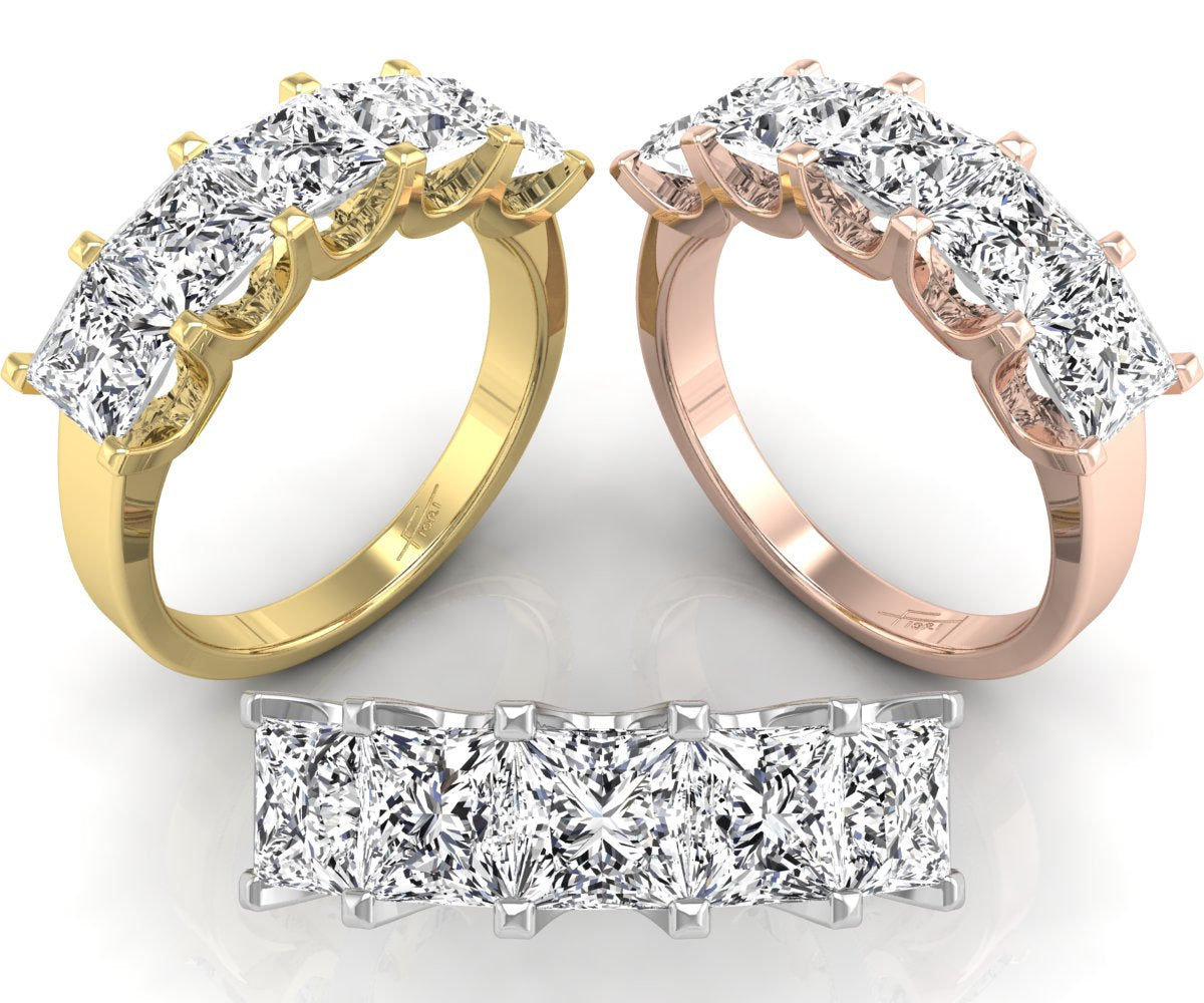 18K Eternity Princess Diamond Ring — 3 COLOR