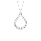 18K Bespoke Pear Round Diamond Pendant — BACK