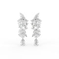 14K White Gold Pear Diamond Earrings — TOP
