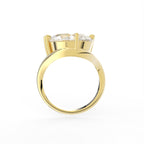 Sterling Silver Diamond Ring — FRONT/BACK