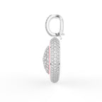 18K Pink Heart Diamond Pendant — RIGHT