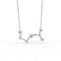 18K Yellow Gold Constellation Round Diamond Pendant — FRONT