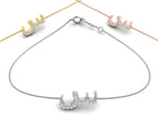 18K Arabic Alphabet Diamond Bracelet — 3 COLOR