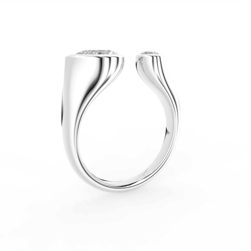 18K Bespoke Bezel Diamond Ring — 3D VIEW