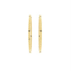 18K Diamond Hoop Earrings — BACK