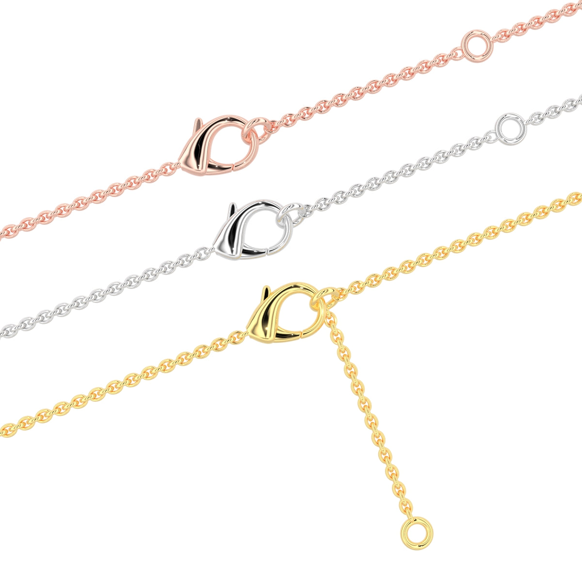 18K Halo Pear Diamond Pendant — CHAIN