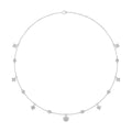 18K Floral Cluster Diamond Necklace — TOP