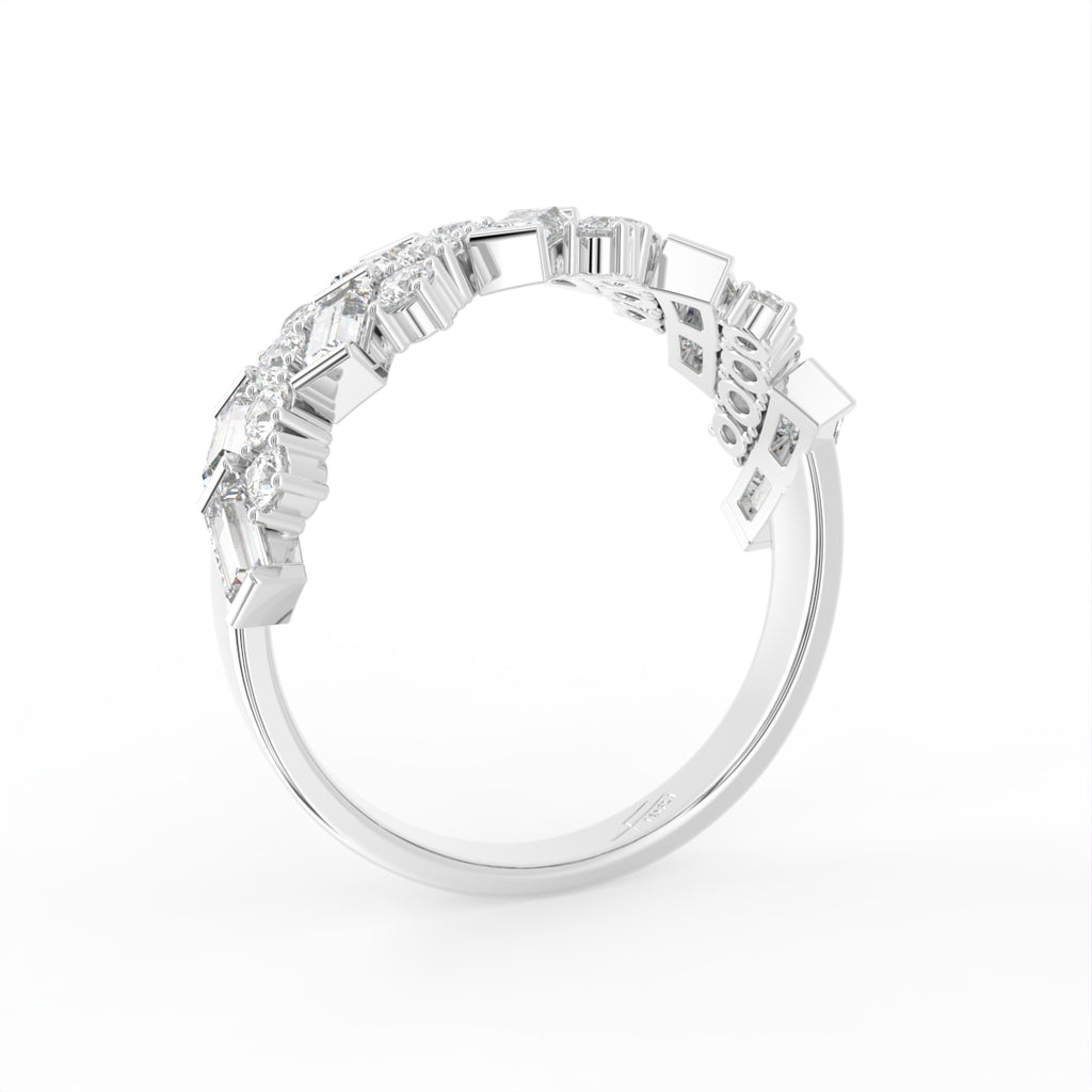 18K Eternity Baguette Diamond Ring — 3D VIEW