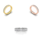 18K Eternity Round Diamond Ring — 3 COLOR