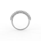 18K Eternity Trillion Diamond Ring — FRONT