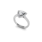 18K Halo Trillion Diamond Ring — 3D VIEW