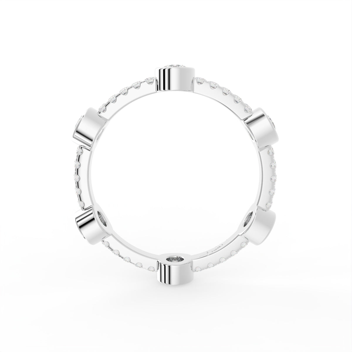 vimg:FJ3003|vimg:FJ3004|vimg:FJ3063|18K Round Diamond Eternity Ring — FRONT