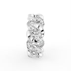 18K Bespoke Chain Link Diamond Ring — SIDE