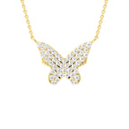 vimg:FJ6471|vimg:FJ6473|vimg:FJ6474|vimg:FJ6478|18K Butterfly Round Diamond Pendant — FRONT
