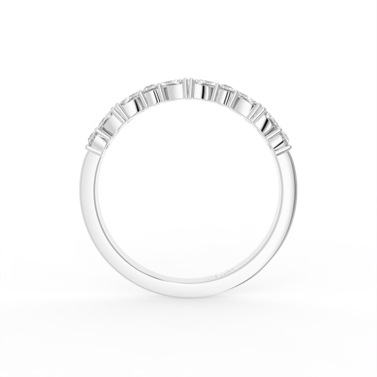 18K Eternity Round Marquise Diamond Ring — FRONT