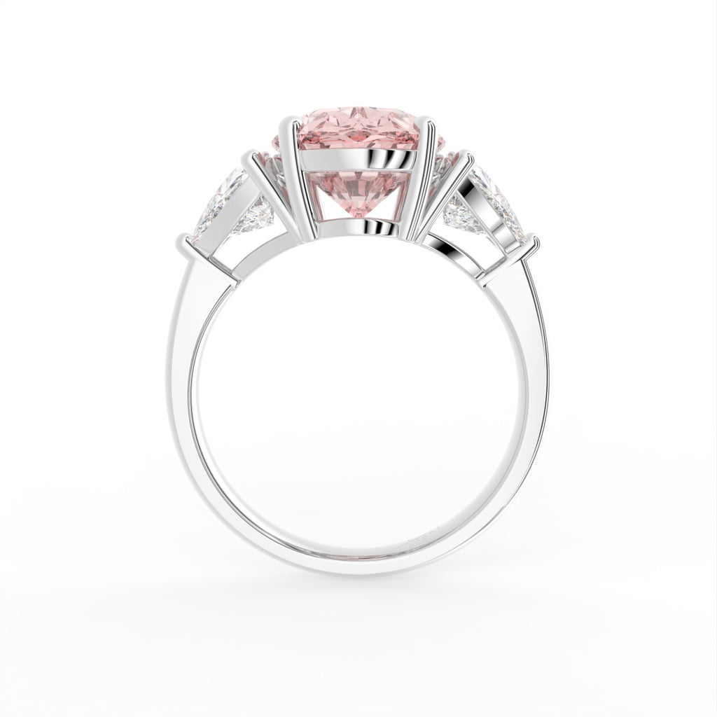 vimg:FJ2448|18K White Gold Trilogy Oval Diamond Ring — FRONT