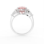 vimg:FJ2448|18K White Gold Trilogy Oval Diamond Ring — FRONT