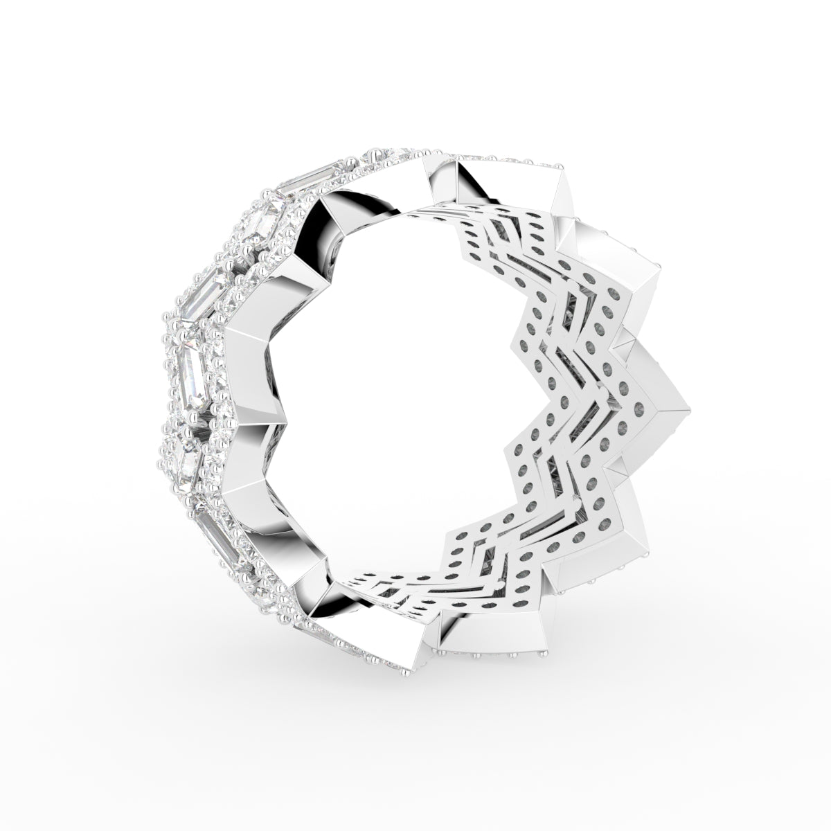 vimg:FJ2791|vimg:FJ3092|18K White Gold Round Diamond Ring — 3D VIEW
