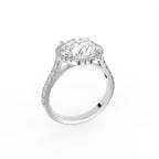 18K Halo Diamond Ring — 3D VIEW