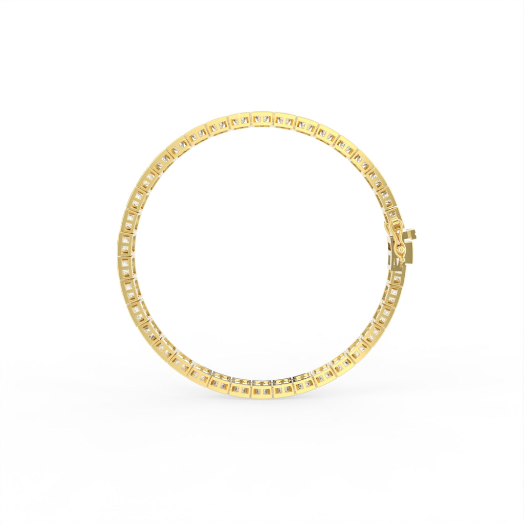 Sterling Silver Diamond Bracelet — FRONT/BACK