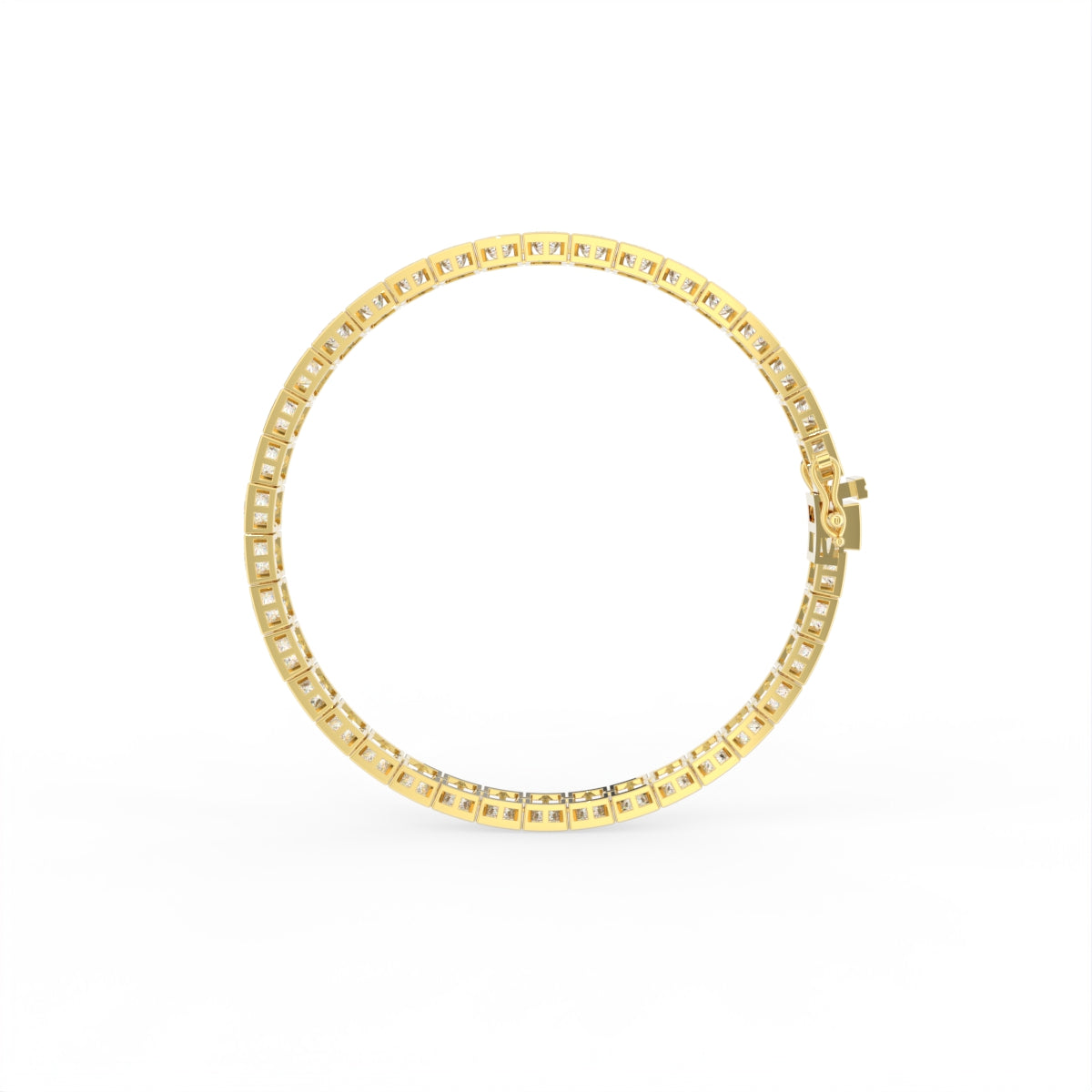 Sterling Silver Diamond Bracelet — FRONT/BACK