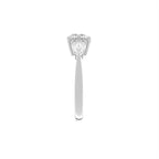 18K White Gold Trilogy Round Diamond Ring — SIDE