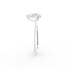18K Pear Solitaire Diamond Ring — SIDE