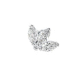 18K Marquise Diamond Piercing Earrings — TOP
