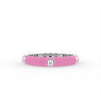 vimg:FJ2967|vimg:FJ3043|vimg:FJ3044|18K White Gold Round Diamond Stackable Ring — TOP