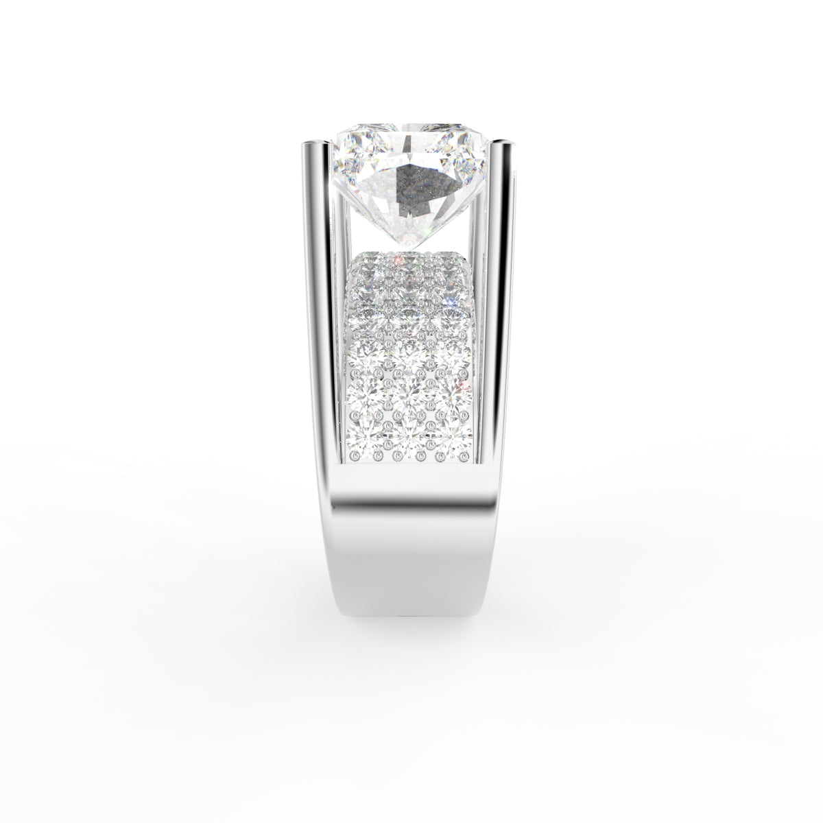 18K Bespoke Solitaire Diamond Ring — SIDE