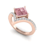 vimg:Z00244|18K Bespoke Princess Diamond Ring — 3D VIEW