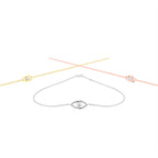 18K Gold Marquise Bezel Diamond Bracelet — 3 COLOR