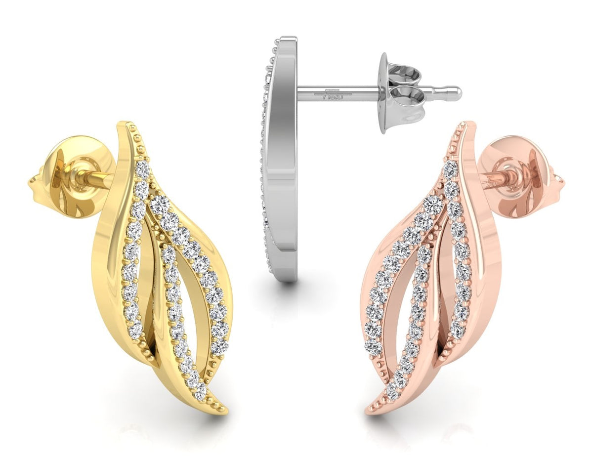 18K Lab Grown Diamond Earrings — 3 COLOR