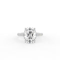 18K Solitaire Cushion Diamond Engagement Ring — TOP