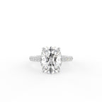 18K Solitaire Cushion Diamond Engagement Ring — TOP