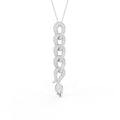 18K Bespoke Snake Diamond Pendant — FRONT