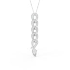 18K Bespoke Snake Diamond Pendant — FRONT