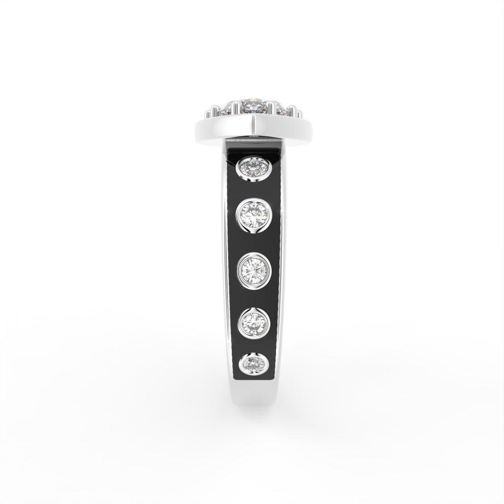 18K Bespoke Marquise Diamond Ring — SIDE