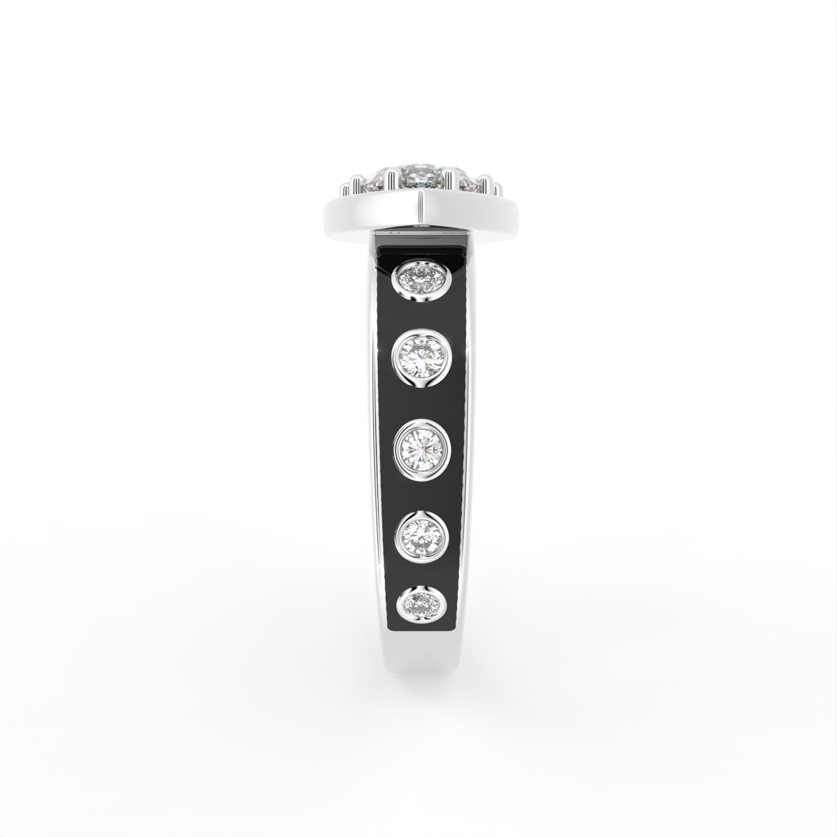18K Bespoke Marquise Diamond Ring — SIDE