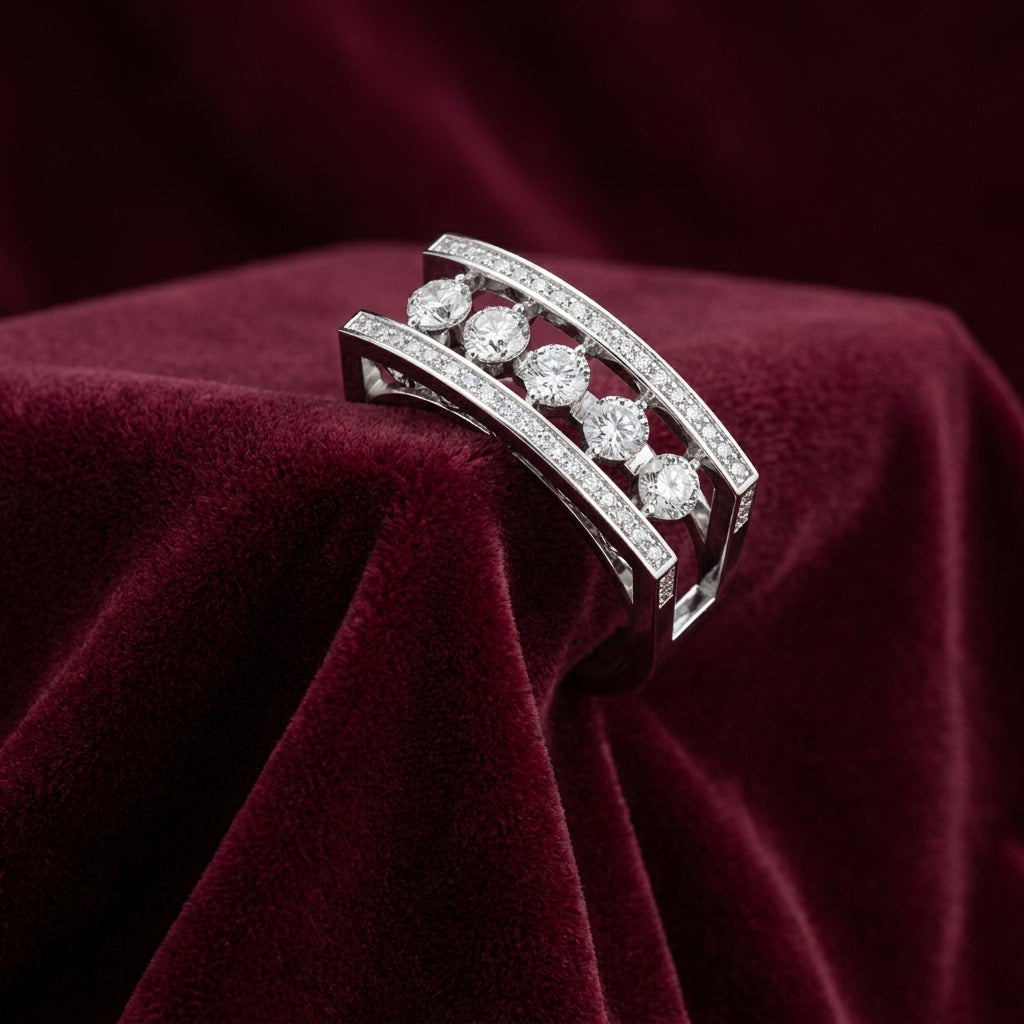 18K Rose Gold Bespoke Round Diamond Ring