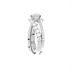 18K Bespoke Round Diamond Ring — SIDE