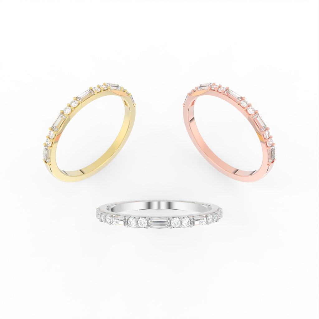 Sterling Silver Diamond Ring — 3 COLOR
