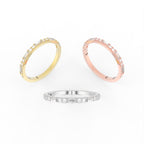 Sterling Silver Diamond Ring — 3 COLOR